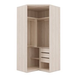 Guarda Roupa Modulado 100% Mdf Canto Closet Evolution 3 Gavetas Vanilla - Robel Móveis - 1 Guarda Roupa Modulado 100% Mdf Canto Closet Evolution 3 Gavetas Vanilla - Robel Móveis - 1