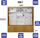 Ver imagem 2 de Guarda-roupa com Espelho 100% Mdf 3 Portas e 9 Gavetas Eco 07 Bom Pastor