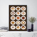 Ver imagem 2 de Quadro Xícaras De Café Latte Art 45x34cm:Madeira preta