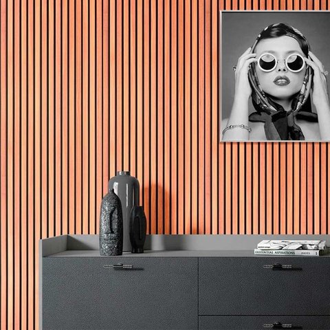 Papel de Parede Adesivo Ripas de Madeira Clara Lavável 10 M Icolou Madeira Tacos