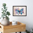Ver imagem 1 de Quadro Decorativo Arte Borboleta Horizontal 45x34cm:moldura Preta