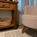 Ver imagem 2 de Conjunto 3 Cadeiras Estofada para Sala de Espera Comercial Elegante Reforçado Pés de Madeira