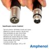 Multicabos com Conectores Xlr 4 Vias - Amphenol 5 Metros - 5