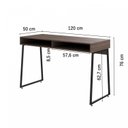 Ver imagem 2 de Escrivaninha de Escritório Industrial Concept 120cm Yescasa Marrom/Ameixa Negra/Preto