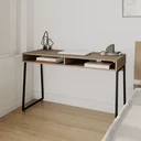 Ver imagem 1 de Escrivaninha de Escritório Industrial Concept 120cm Yescasa Marrom/Ameixa Negra/Preto