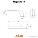 Ver imagem 4 de Fechadura Stam 813/39 Roseta Quadrada Interna - Preto Fosco