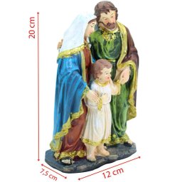 Presépio Estátuas em Resina Sagrada Família Jesus 20cm - 5