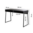 Ver imagem 2 de Escrivaninha de Escritório Industrial Concept 120cm Yescasa Preto/Trama