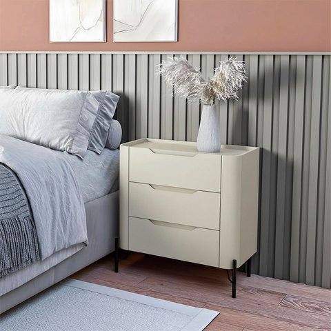 Mesa de Cabeceira 3 Gavetas L67,5 X A70cm Mdf