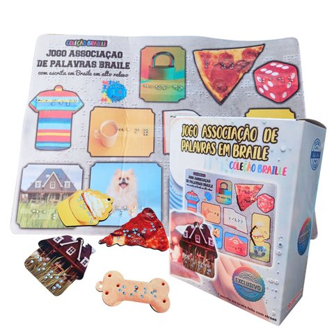 Jogo de Associação em Braile com Tabuleiro Tátil Educativo