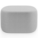 Ver imagem 6 de Kit 2 Puffs Decorativos Orgânico para Living Quarto 70cm Doha W01 Bouclê Cinza - Lyam Decor