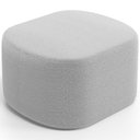 Ver imagem 7 de Kit 2 Puffs Decorativos Orgânico para Living Quarto 70cm Doha W01 Bouclê Cinza - Lyam Decor