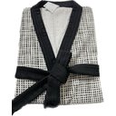 Ver imagem 2 de Roupão Aveludado Modelo Quimono Estampa Contemporâneo M