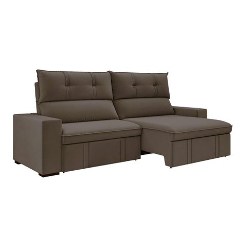 Sofá Retrátil e Reclinável 3 Lugares 230cm Multimóveis Cr45337 Marrom
