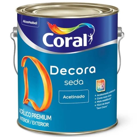 Tinta Acrílica Acabamento de Seda Acetinado Branco - Coral Tinta Acrilica 3,6l Acabamento de Seda Br