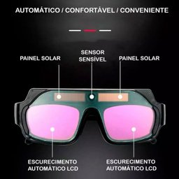 Oculos de Solda Solar Epi Automatico Anti Reflexo Proteçao Escurecimento Uv Haste Regulavel Soldador - 12
