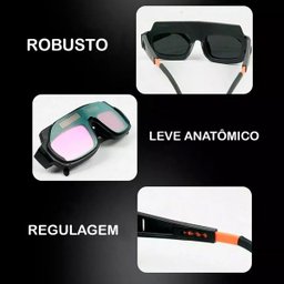 Oculos de Solda Solar Epi Automatico Anti Reflexo Proteçao Escurecimento Uv Haste Regulavel Soldador - 6