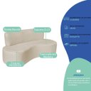 Ver imagem 4 de Kit Sofá Curvo Amsterdã 140cm e Poltrona Luiza Max Bouclé