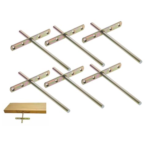 Kit 6un Suporte Interno Prateleira Fixação Invisível T 25cm
