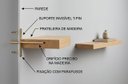 Ver imagem 4 de Kit 6un Suporte Interno Prateleira Fixação Invisível T 25cm