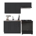 Ver imagem 1 de Cozinha Compacta Bariloche 8 Portas 2 Gavetas 100% MDF Chumbo - Indékes