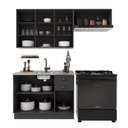 Ver imagem 4 de Cozinha Compacta Bariloche 8 Portas 2 Gavetas 100% MDF Chumbo - Indékes