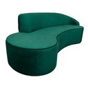 Ver imagem 7 de Sofá Decorativo 3 Lugares 210cm Abby Encosto Direito Curvo Veludo Verde G15 - Gran Belo
