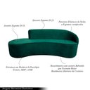 Ver imagem 6 de Sofá Decorativo 3 Lugares 210cm Abby Encosto Direito Curvo Veludo Verde G15 - Gran Belo