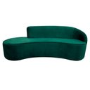 Ver imagem 2 de Sofá Decorativo 3 Lugares 210cm Abby Encosto Direito Curvo Veludo Verde G15 - Gran Belo