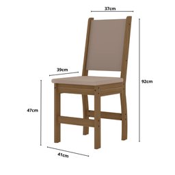 Mesa de Jantar Bellagio Retangular 108cm com 4 Cadeiras Clara Poliman Móveis - 6