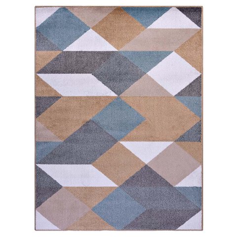 Tapete para Sala Classic Maiorca 25 Caramelo-Azul 1,50x2,00M - J Serrano