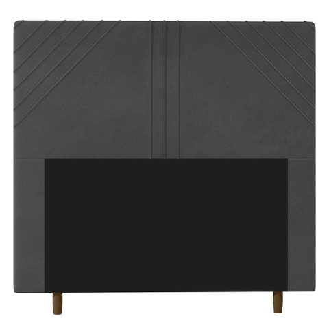 Cabeceira Cama Box Casal Queen Size Lisboa 160cm Cinza