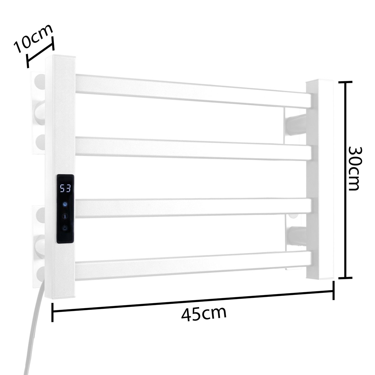 Toalheiro Elétrico Térmico Aquecido 30x 45 Branco 110v - 4