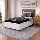 Ver imagem 1 de Cama Box Baú Solteiro + Colchão SmartEspuma D20 - 88x188x56cm - Branco