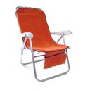 Ver imagem 1 de Praticapa Capa Toalha de Microfibra Com Regulagem Para Banco De Carro Ou Cadeira De Praia Laranja