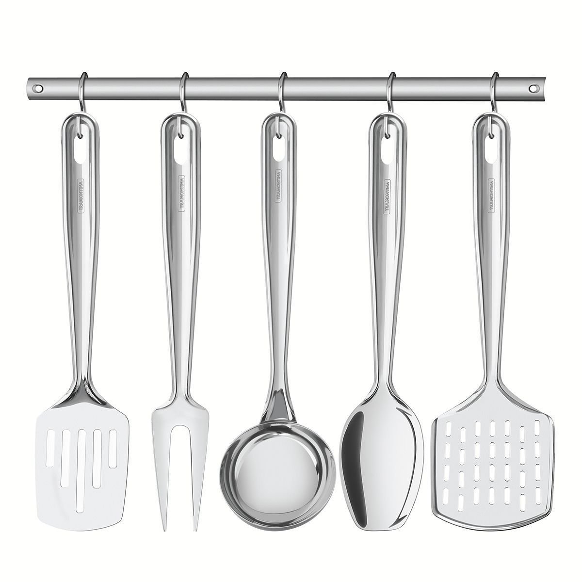 Jogo de Utensílios Extrata em Aço Inox com Suporte 5 Peças - Tramontina ...