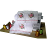 Jogo de Toalha Bordada de Banho Rosto e Lavabo 3 Peças com lindas Rosas. Estampa: Ramalhete de Flore - 1