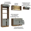 Ver imagem 5 de Armário de Cozinha Completa 270cm Rustic Cinza Agata Madesa 04