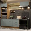 Ver imagem 1 de Armário de Cozinha Completa 270cm Rustic Cinza Agata Madesa 04