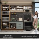 Ver imagem 6 de Armário de Cozinha Completa 270cm Rustic Cinza Agata Madesa 04