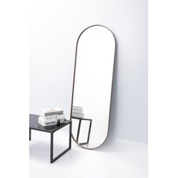 Espelho Decorativo Grande Oval com Moldura Metal Corpo Inteiro 170 X 70 Cm Industrial  - 4