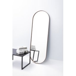 Espelho Decorativo Grande Oval com Moldura Metal Corpo Inteiro 170 X 70 Cm Industrial  - 2