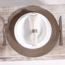 Ver imagem 2 de Kit 6 Americano Requinte Liso para Mesa Redondo 38cm Taupe