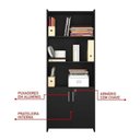 Ver mais imagens de Kit com 3 Armários para Escritório Semi-Aberto 2 Portas com Chave