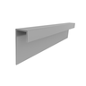 Perfil Rodapé Embutido, Mod "J", Alumínio Epoxi Cinza Fosco, 10 x 13 x 35 x 3000 mm - 1