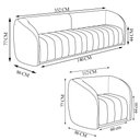Ver imagem 3 de Conjunto Sala de Estar Sofá 332cm 4 Lugares e Poltrona Adam Boucle Bege G45 - Gran Belo Conjunto Ada