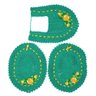 Jogo de Tapete para Banheiro de Croche 3 Peças Verde Folha - 4