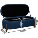 Ver imagem 3 de Puff Baú Organizador de Sapatos Thor para Cama Queen Bouclé:azul Marinho