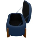 Ver imagem 6 de Puff Baú Organizador de Sapatos Thor para Cama Queen Bouclé:azul Marinho