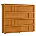 Ver imagem 1 de Cômoda Grande 8 Gavetas 100% Mdf Ripada Talita Cinamomo
